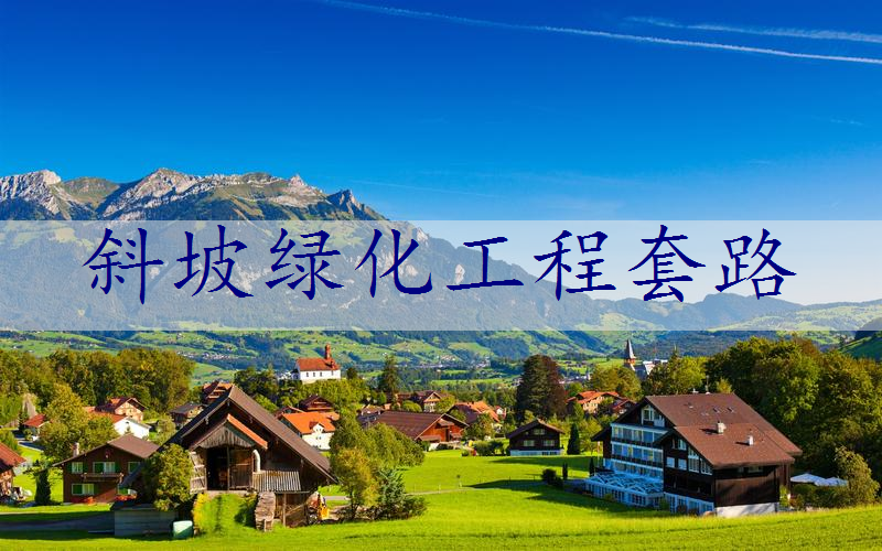 斜坡绿化工程套路